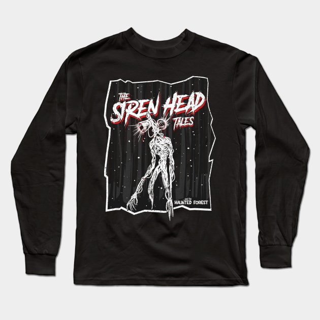Scary Siren Head tales dark forest meme Long Sleeve T-Shirt by opippi